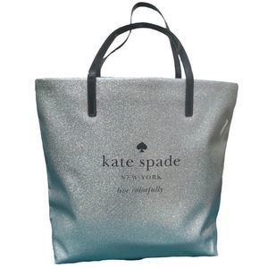 Kate Spade Silver glitter tote